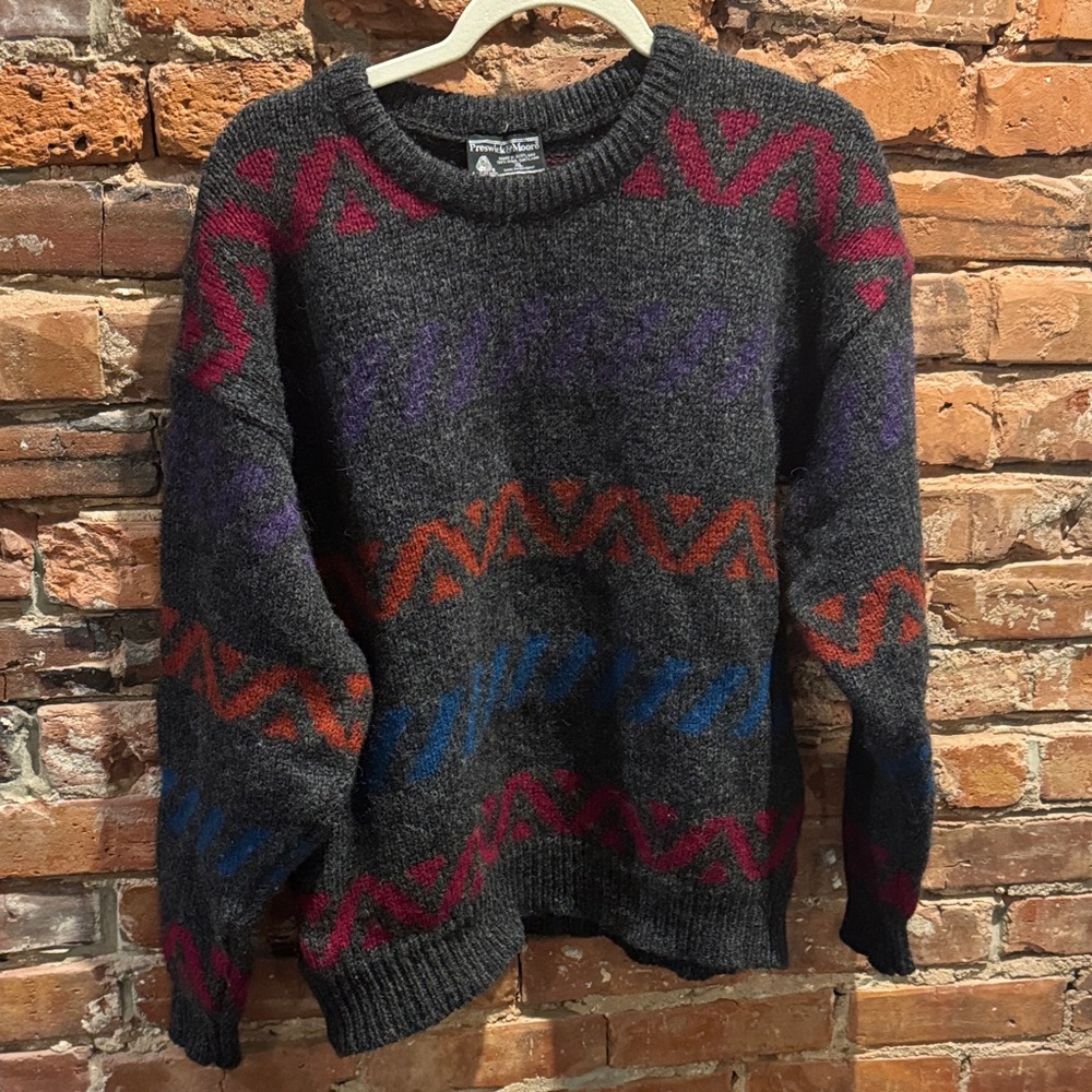 Preswick & Moore Men's Crewneck Sweater - Black, Red, Blue, Purple